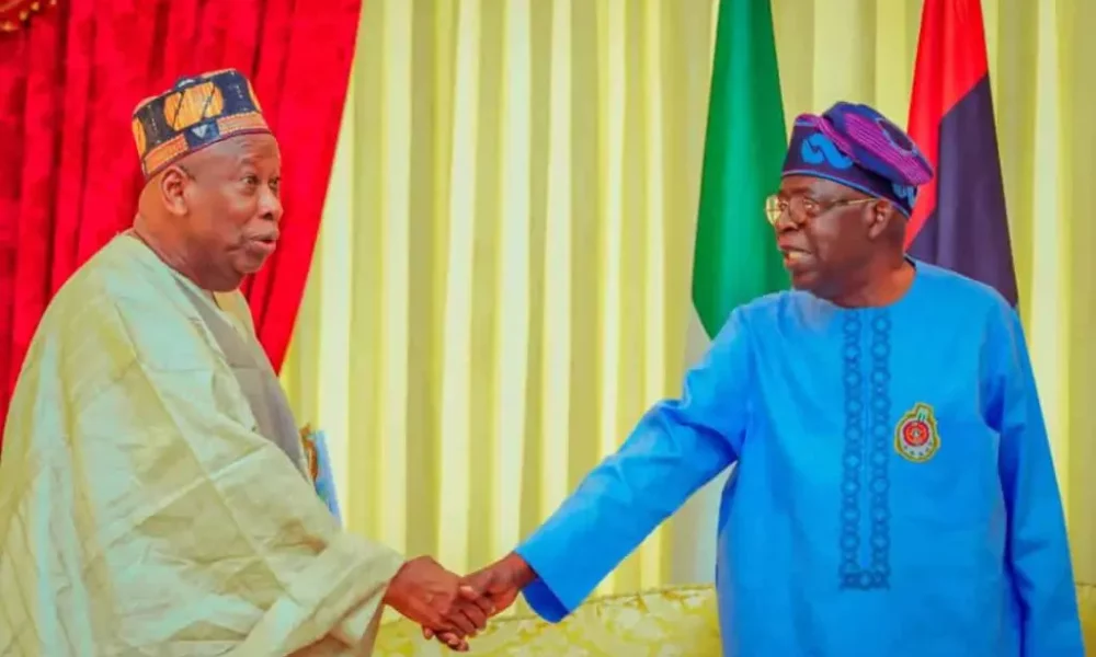 Tinubu meets Ganduje, Kano APC gov candidate, Gawuna behind closed-doors