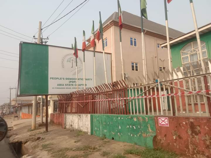 Abia govt agency seals PDP secretariat 1 Abia govt agency seals PDP secretariat