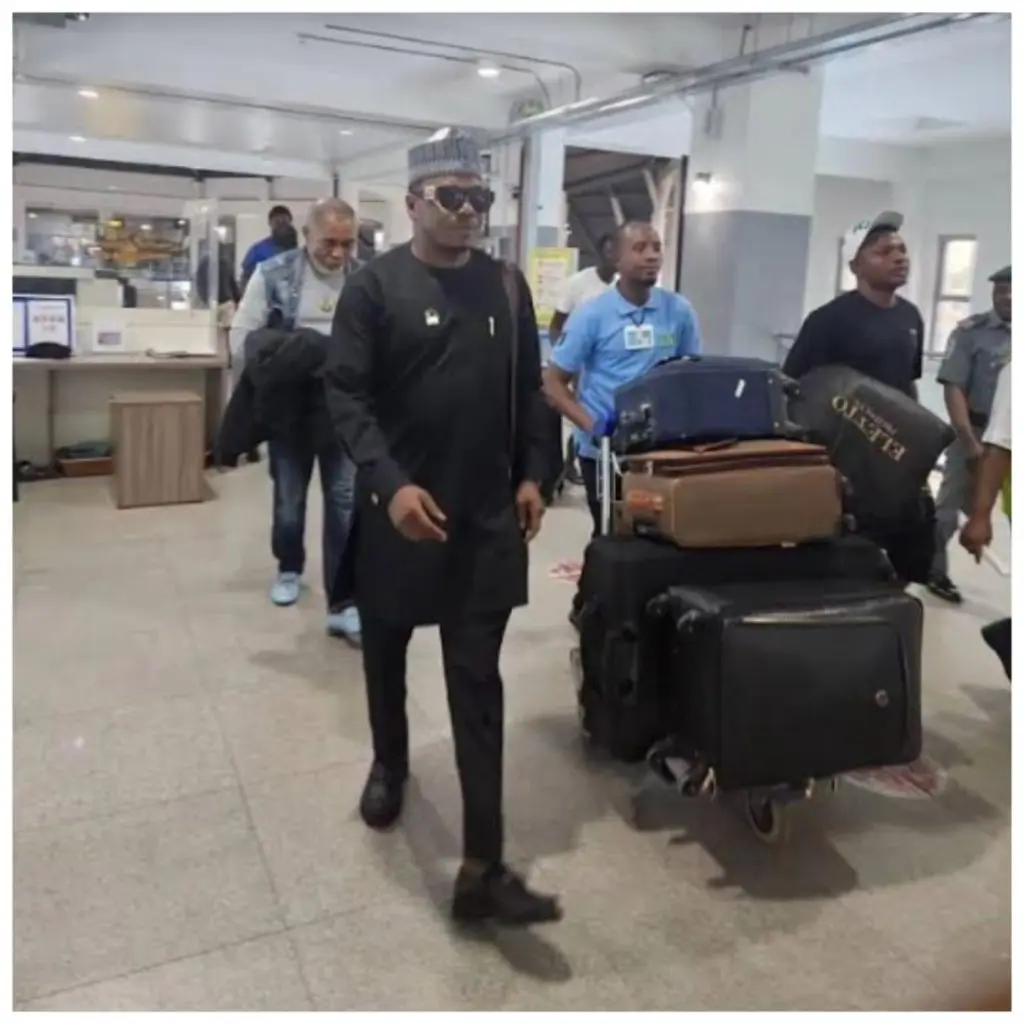 Actor Zack Orji travels to UK for post-surgery assessment [Photos]