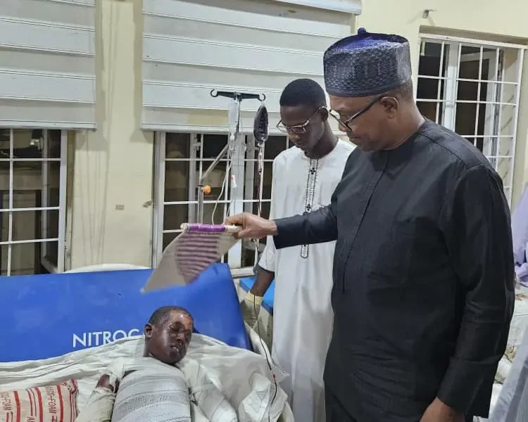 Peter Obi visits victims of Kano mosque explosion