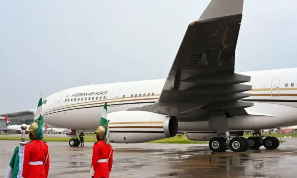Tinubu departs for France aboard new presidential jet